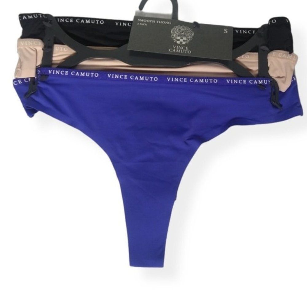 VINCE CAMUTO SMOOTH THONG UNDERWEAR 3 PACK  SIZE S
